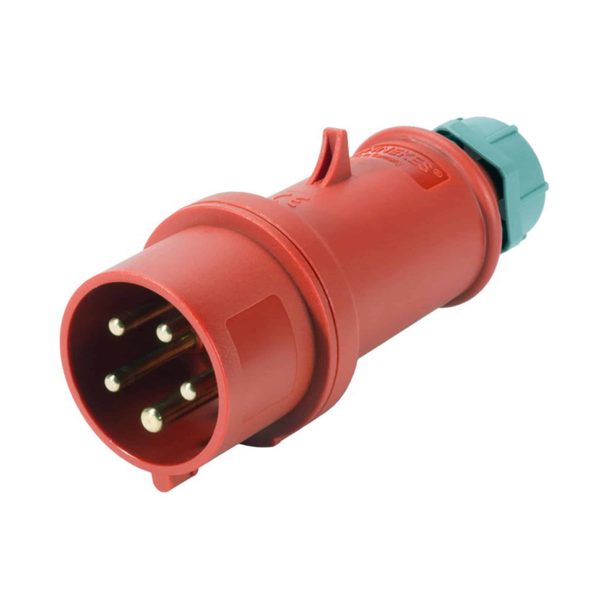 ENCHUFE INDUSTRIAL TRIFASICO + NEUTRO (3P+N+T) 16AMP 415V ROJO IP44 MENNEKES