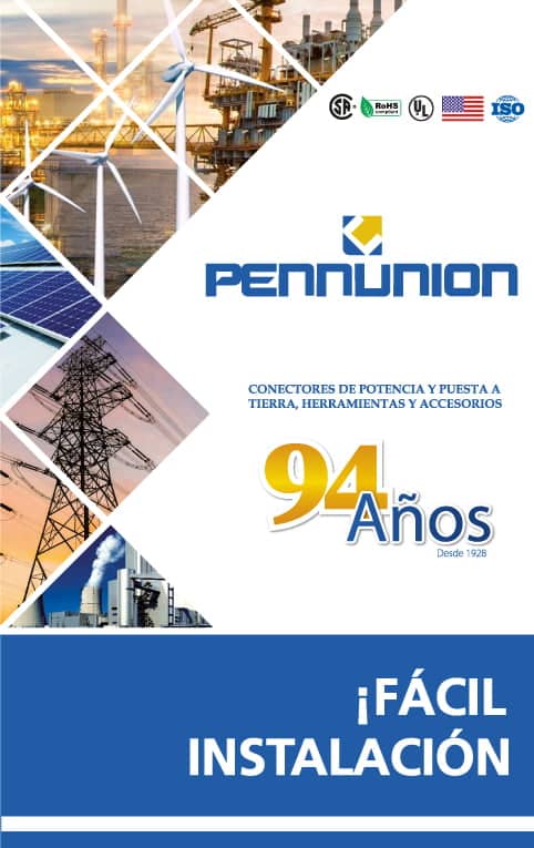 Brochure Pennunion: Conectores de Potencia y Puesta a Tierra